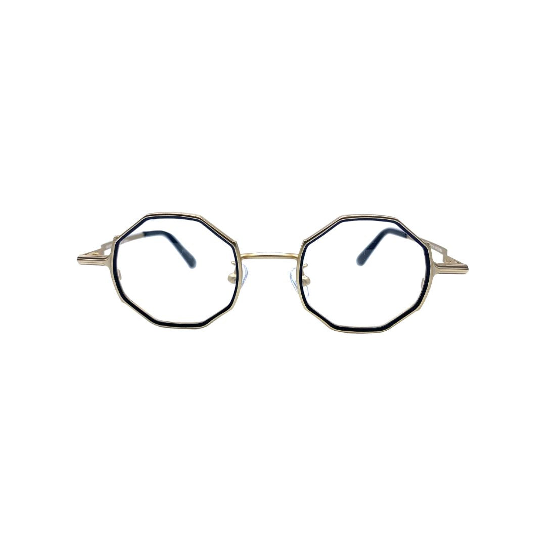 Geometric Glasses for Men and Women. Funky Glasses. Metallic glasses for men and women.