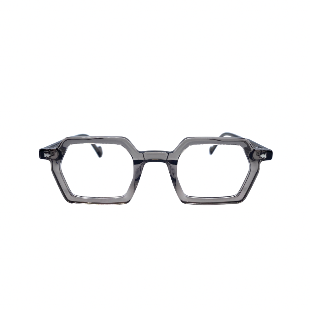 Geometric Gray Glasses. Plastic Glasses for men and women. Funky glasses.